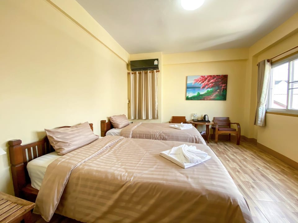 Bed, Bedroom, City view