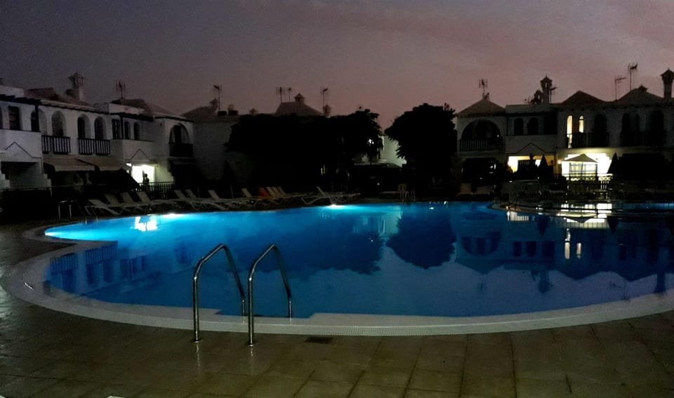 Swimming pool, Sunset