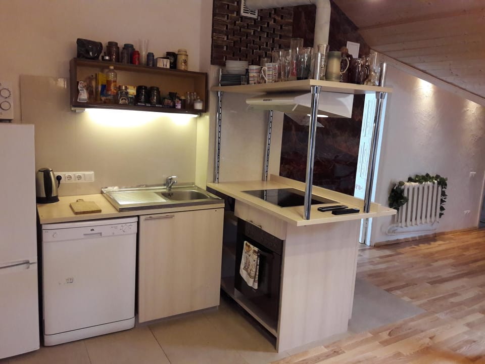 Communal kitchen, stove