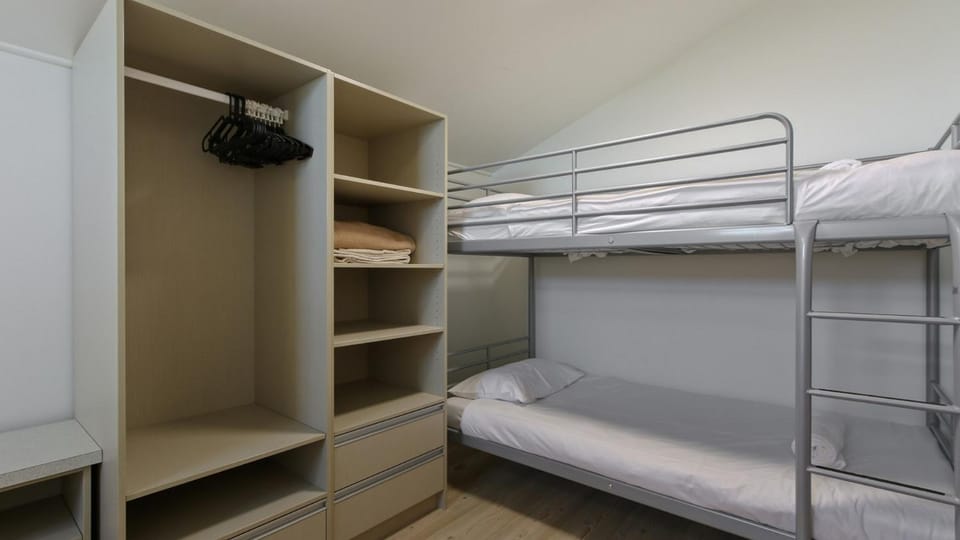 bunk bed, wardrobe