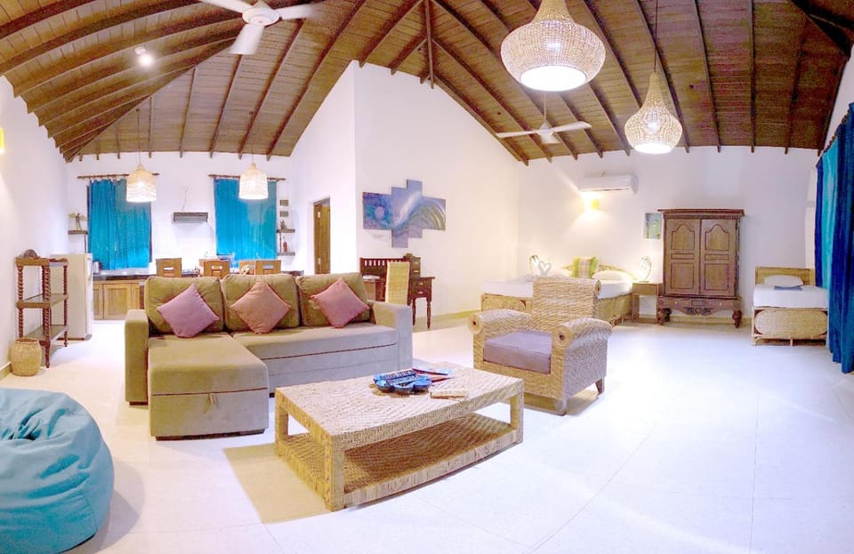 Kitchen or kitchenette, Living room, Photo of the whole room, Decorative detail, Dining area, Bedroom