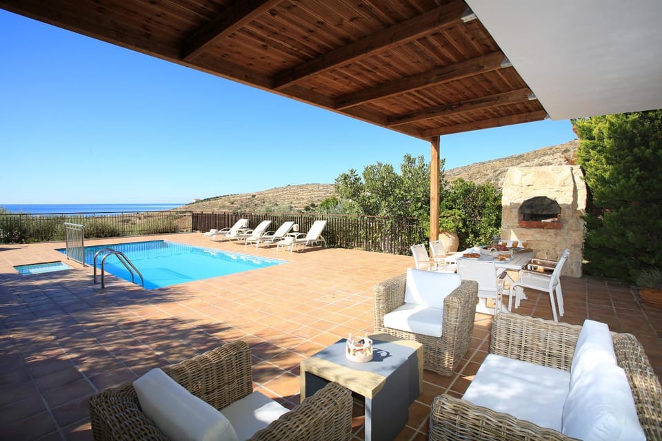 Seating area, Garden view, Pool view, Sea view, Swimming pool