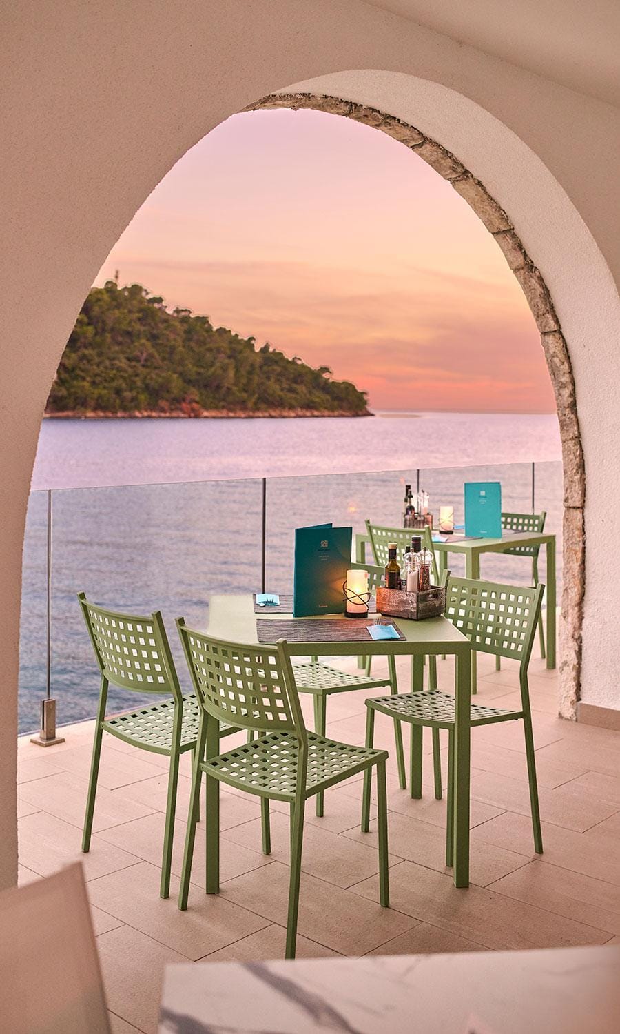 Lounge or bar, Sea view, Sunset