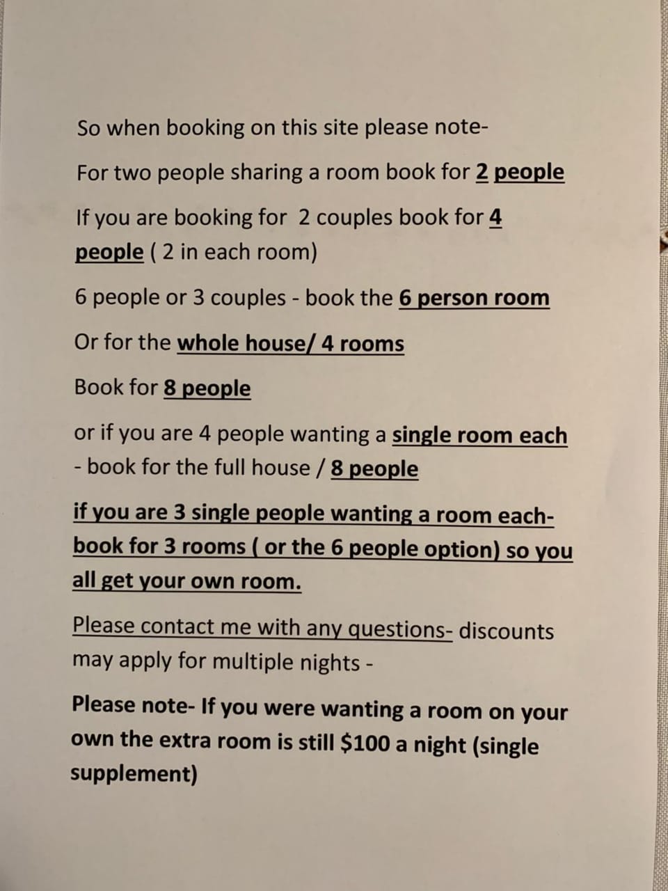 Property building, Other, Location, group of guests