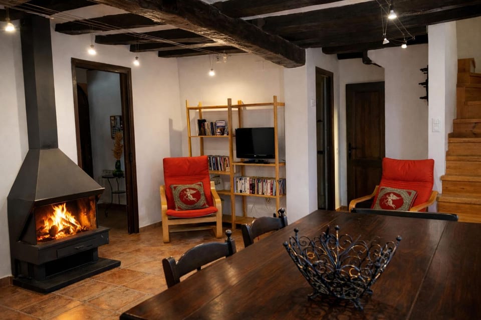 Living room, fireplace