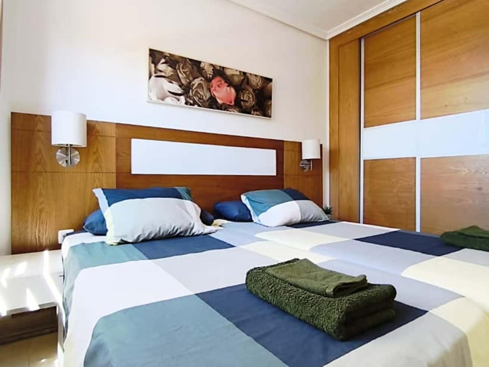 Bed, Photo of the whole room, Bedroom, towels, wardrobe