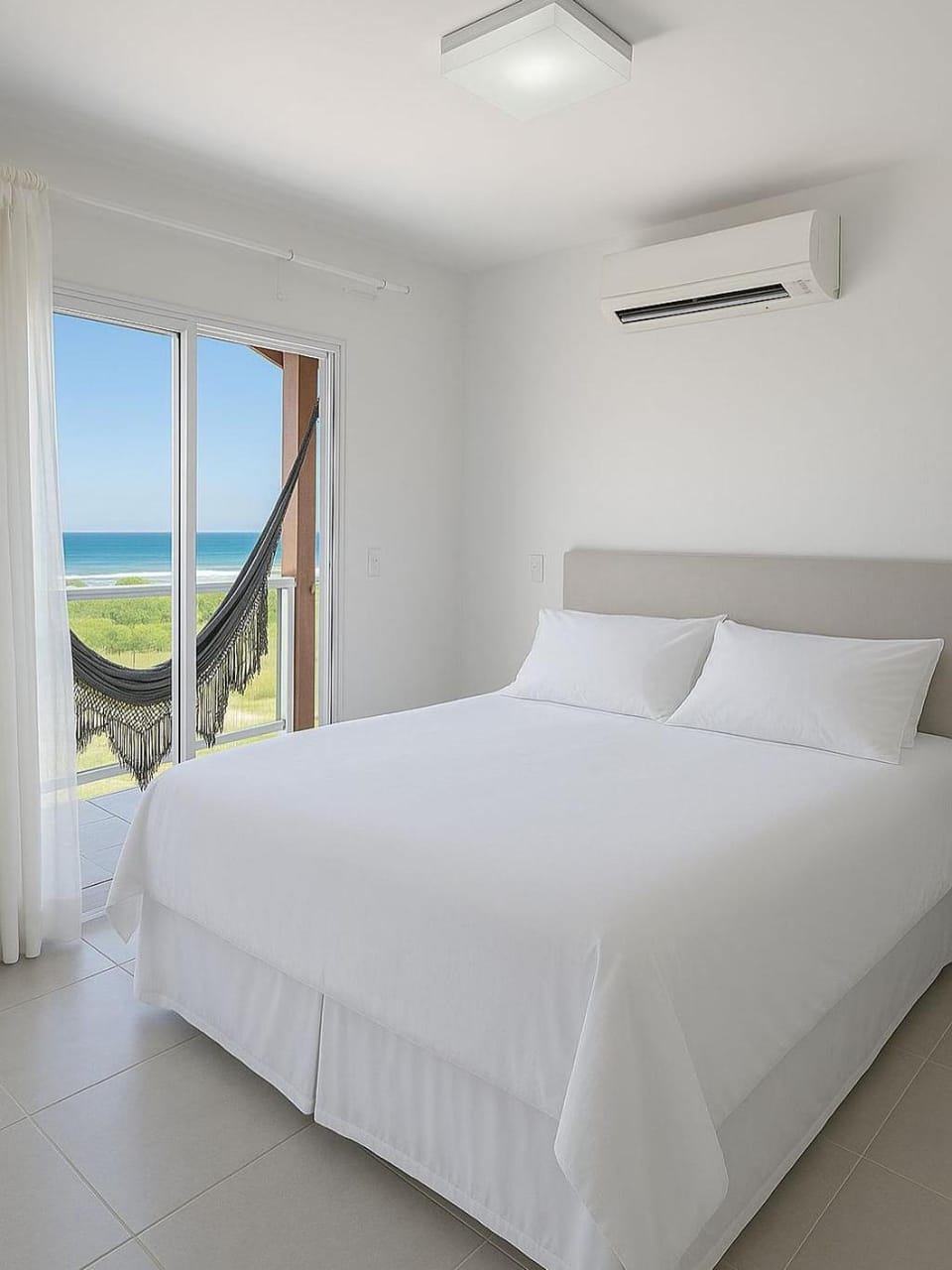 Bed, Natural landscape, Bedroom, Sea view, air conditioner