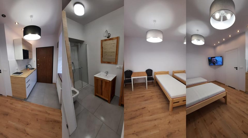 Shower, Toilet, Bed, Bathroom, TV and multimedia, Kitchen or kitchenette, Photo of the whole room, minibar, stove