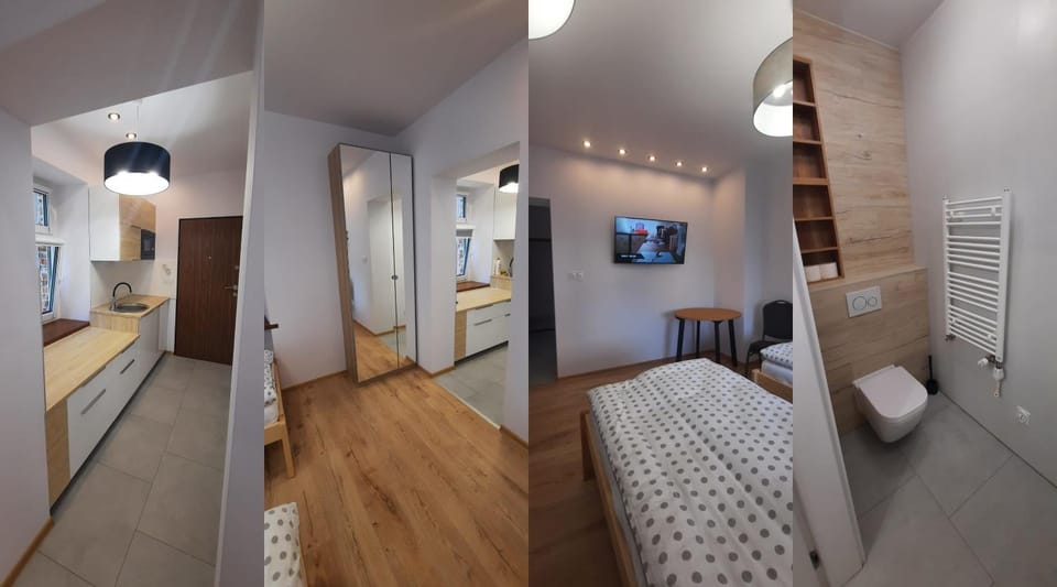 Toilet, Bed, Bathroom, TV and multimedia, Kitchen or kitchenette, Photo of the whole room, minibar