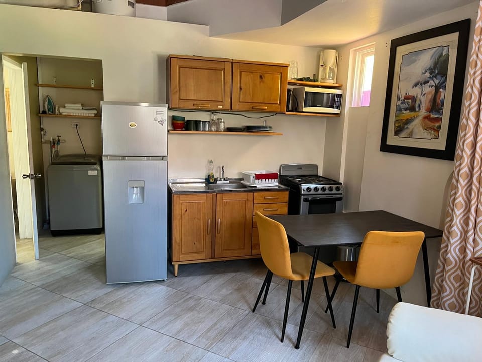 Kitchen or kitchenette, Dining area, minibar, pet friendly