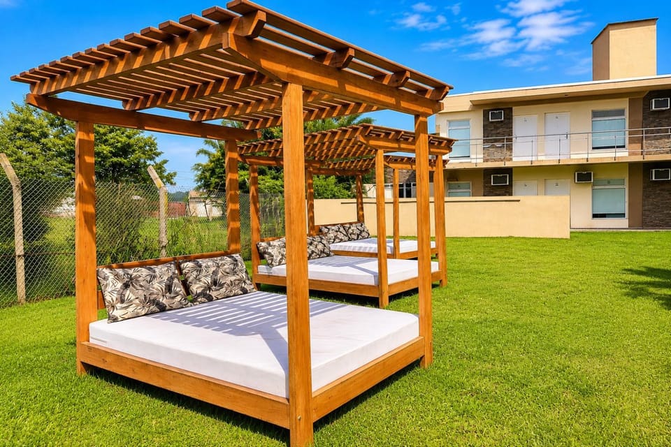 Patio, Natural landscape, Garden, Garden view, sunbed