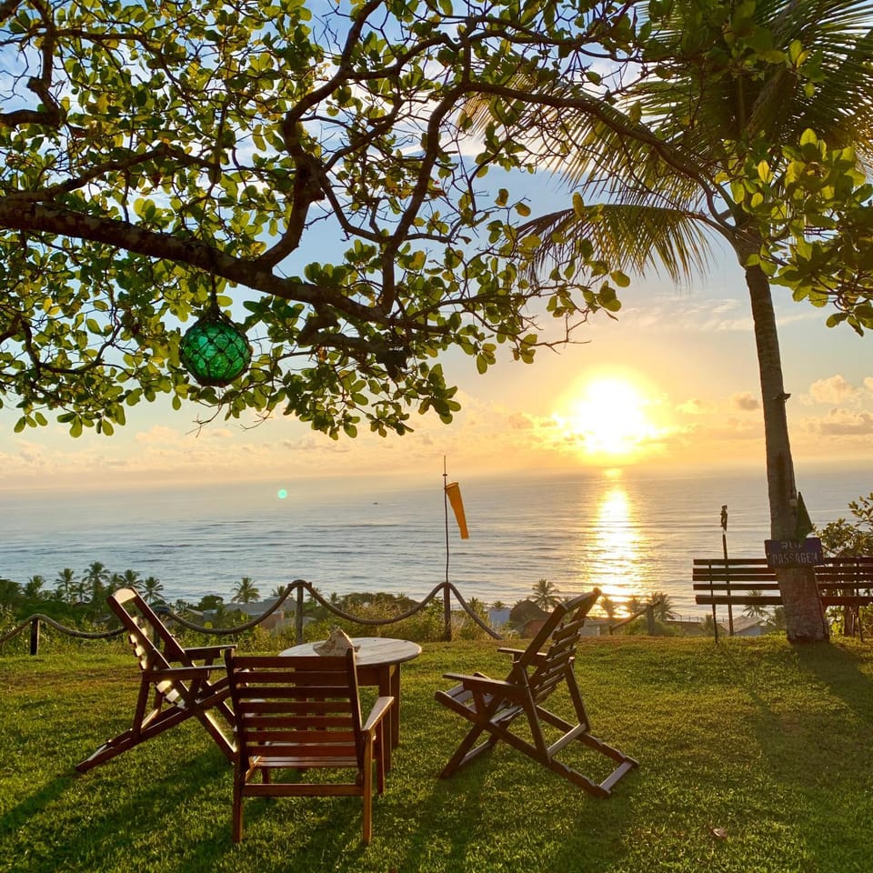 Natural landscape, Garden, Seating area, Sea view, Sunrise