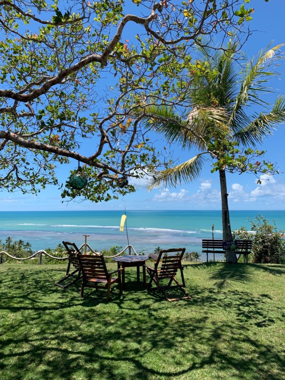 Natural landscape, Garden, Seating area, Sea view