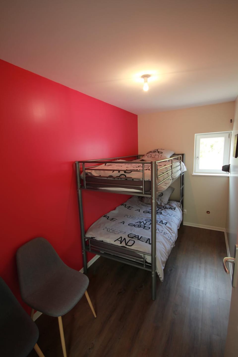 Photo of the whole room, bunk bed