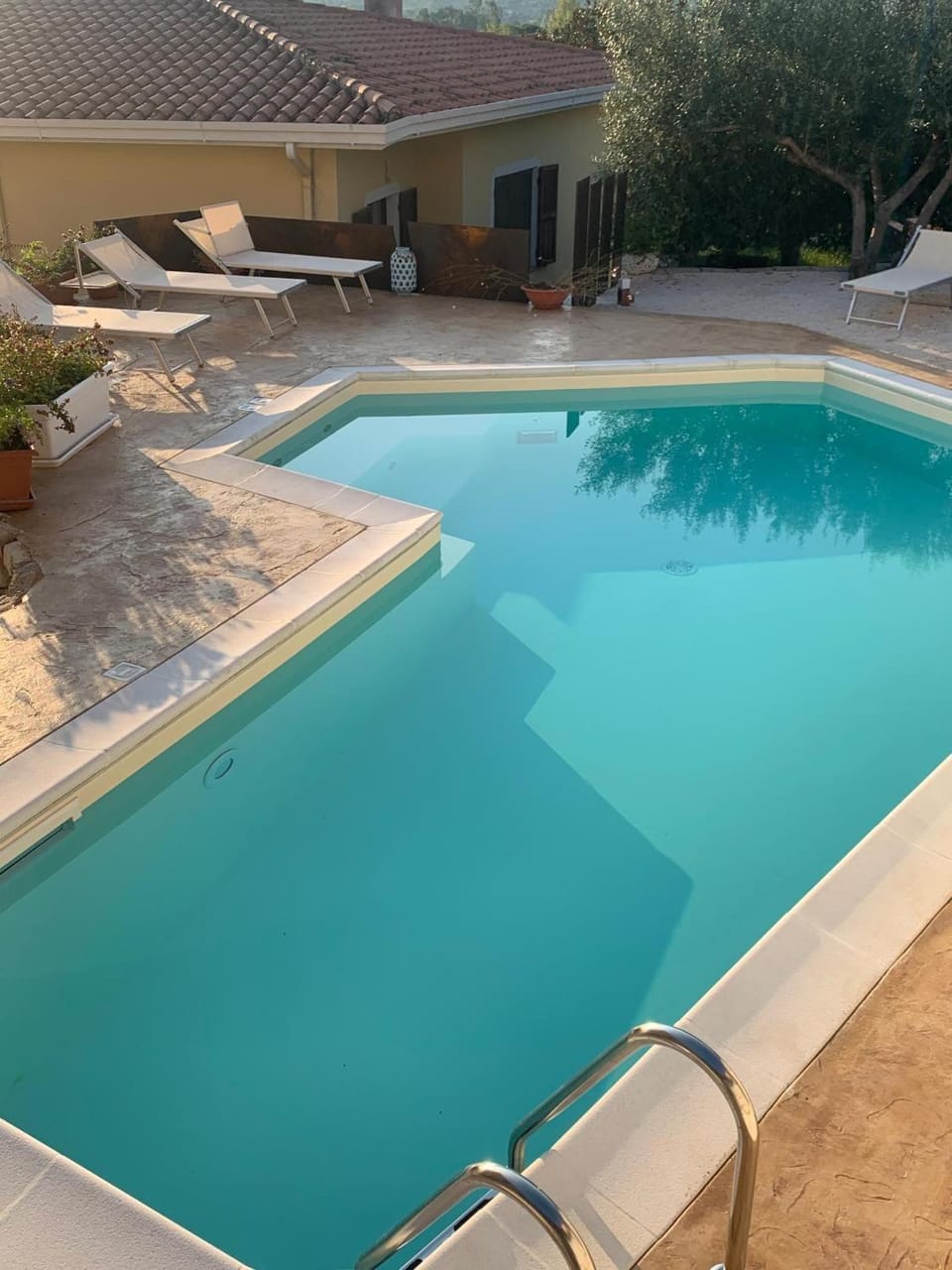 Property building, Living room, Swimming pool