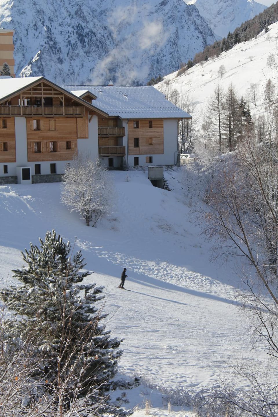 Winter, Skiing, On site, Mountain view
