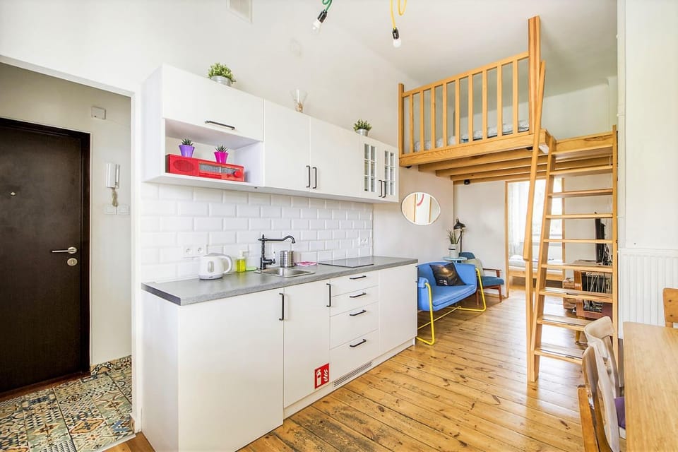 Living room, kitchen