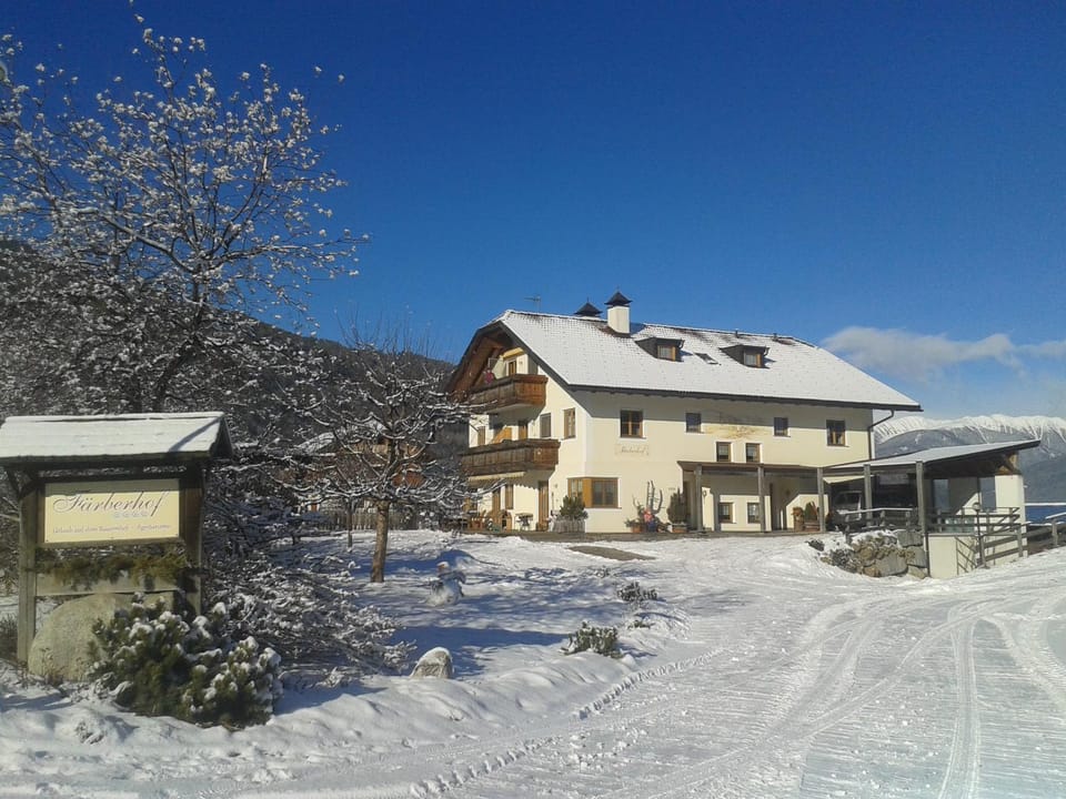 Facade/entrance, Winter, On site