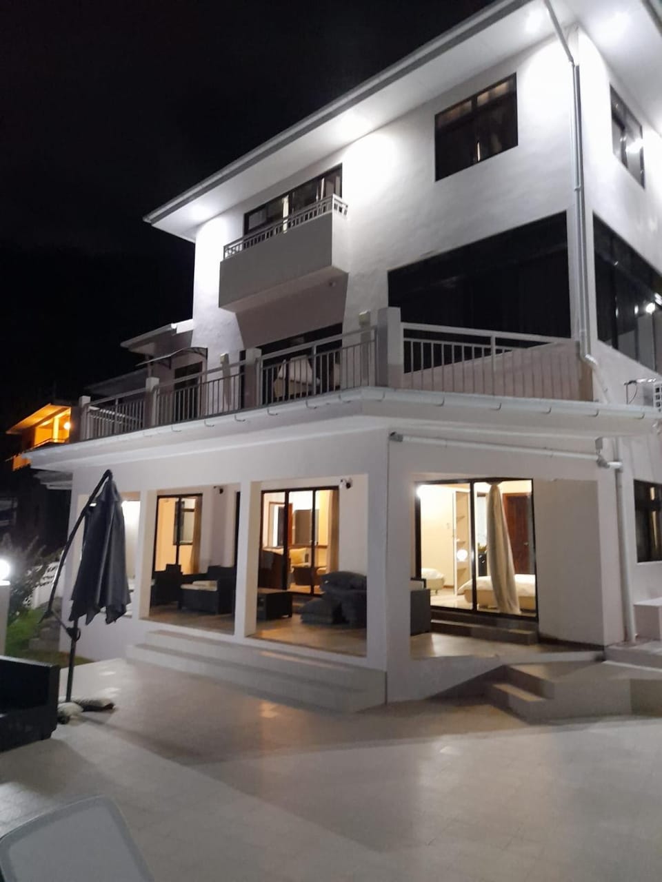 Property building, Night, Balcony/Terrace
