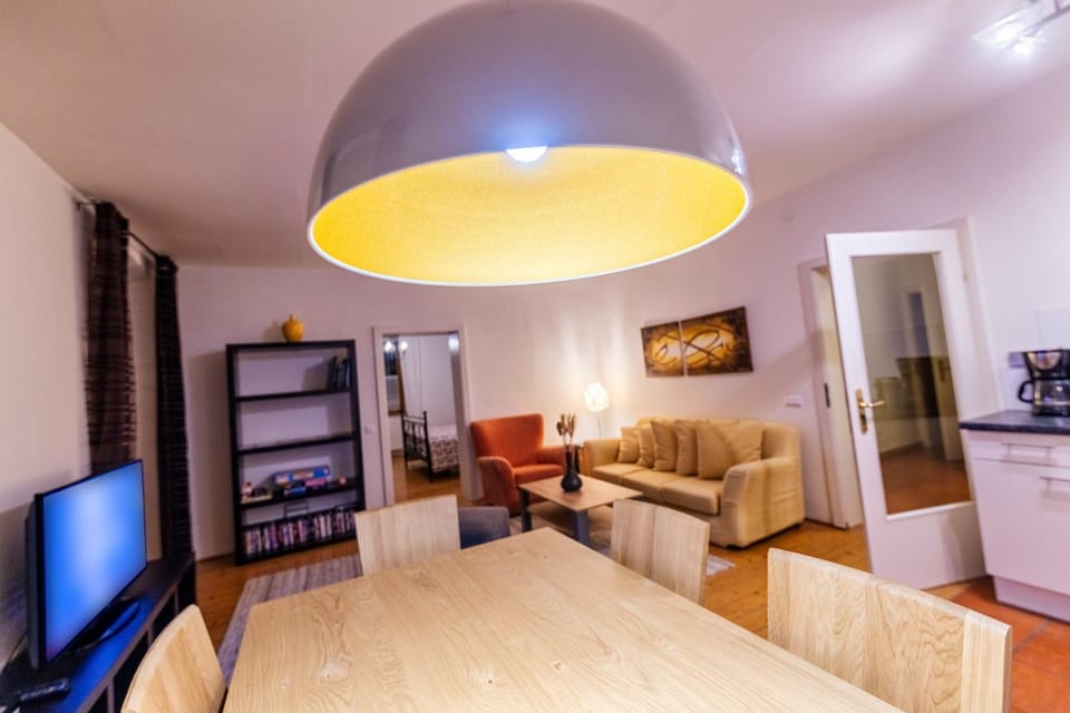 Living room, kitchen