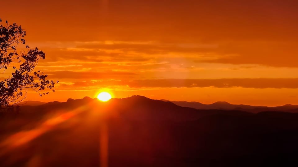 Natural landscape, Mountain view, Sunset