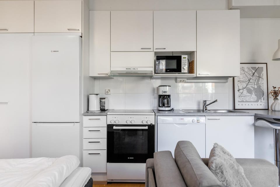 Kitchen or kitchenette, Living room, Bedroom