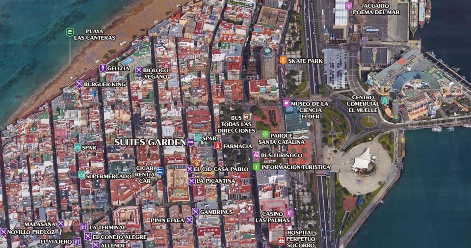 Nearby landmark, Restaurant/places to eat, Beach, Supermarket/grocery shop