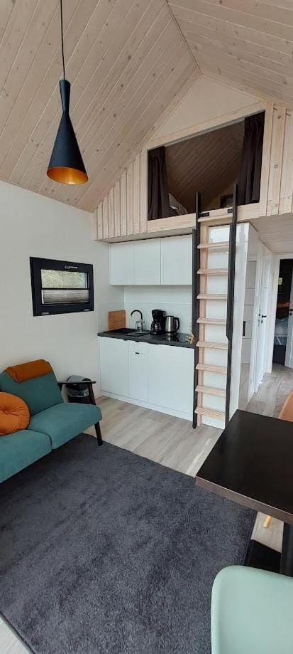 Coffee/tea facilities, Kitchen or kitchenette, Living room, Seating area