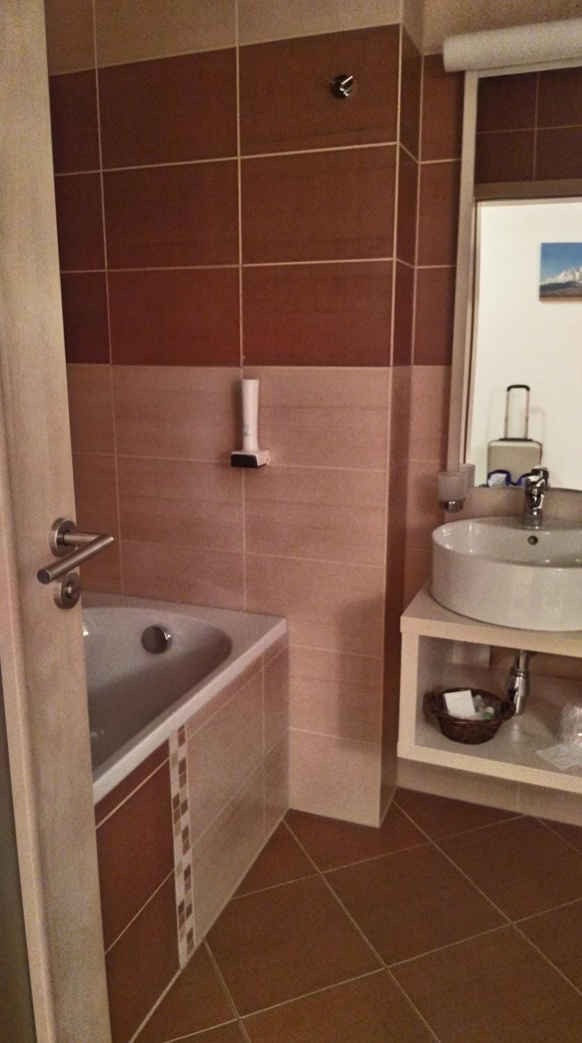 Shower, Bathroom, Photo of the whole room, Decorative detail, On site