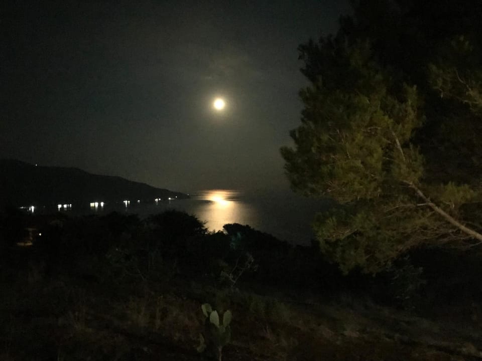 Night, Summer, On site, Sea view