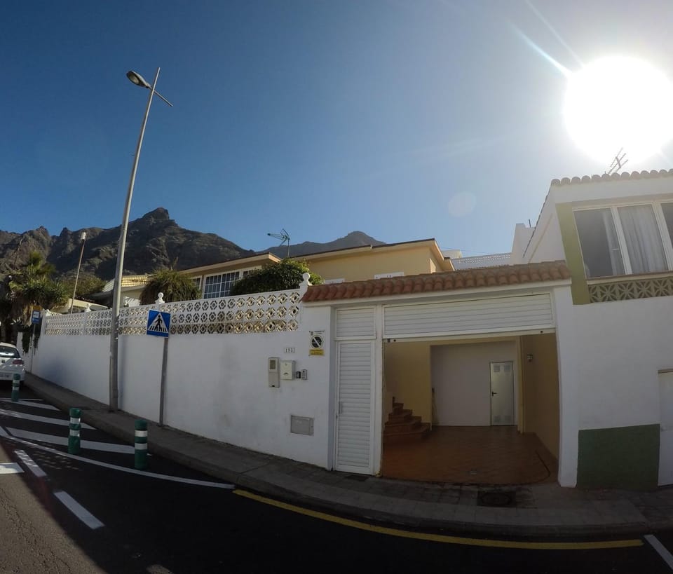 Facade/entrance, Off site, Day, Parking