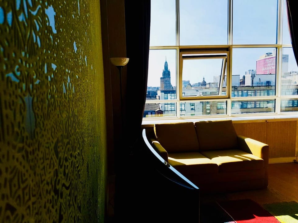 Living room, Seating area, City view