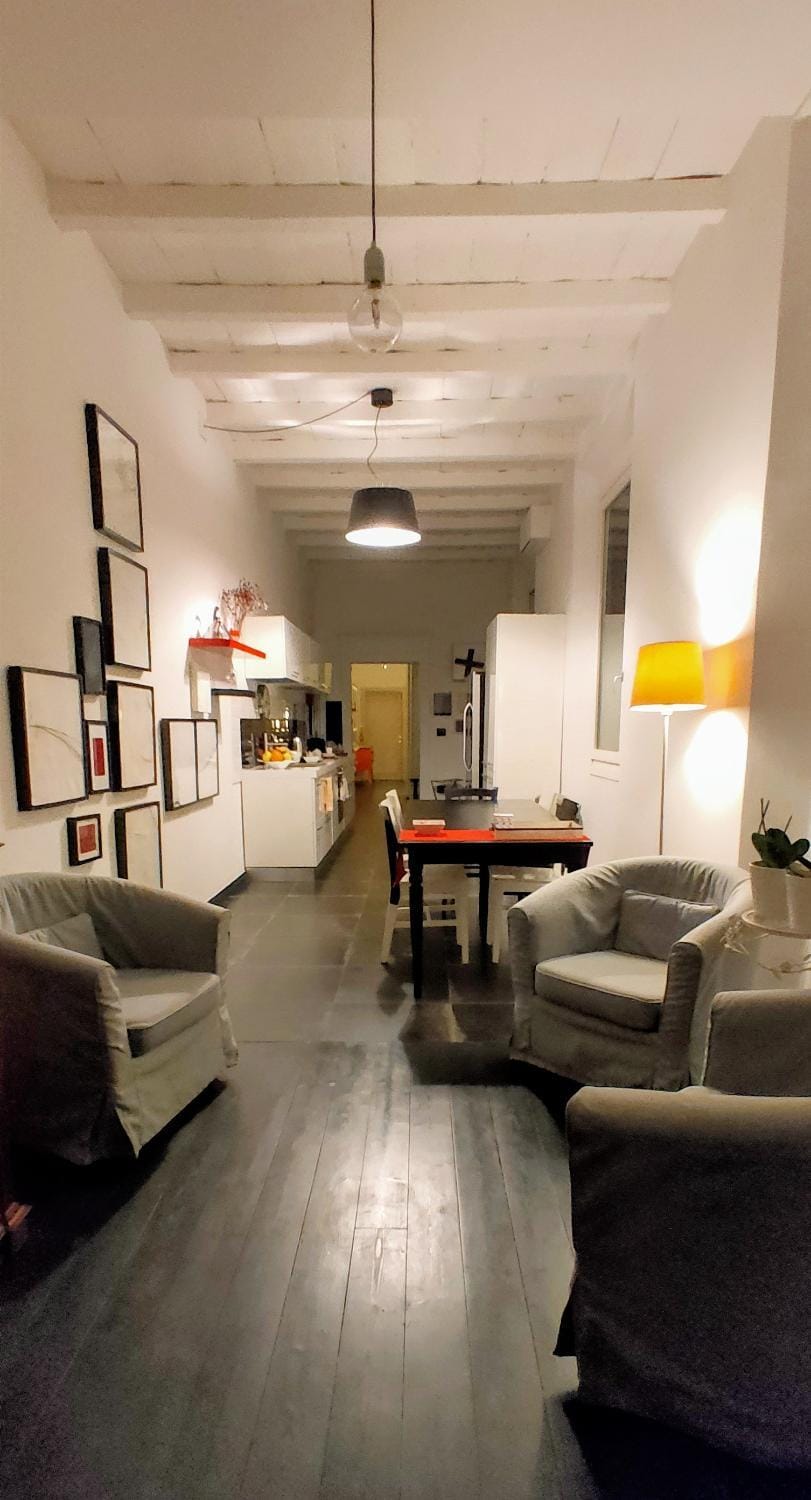 Living room, Seating area, Communal kitchen