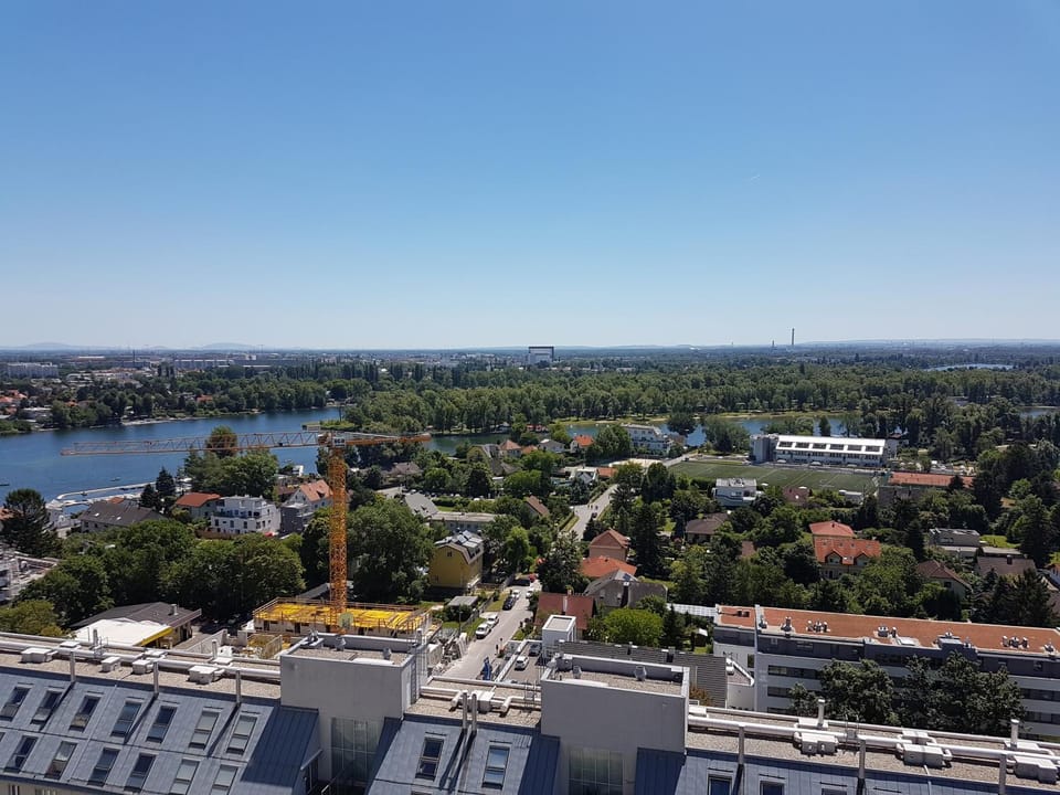 Summer, City view, Lake view