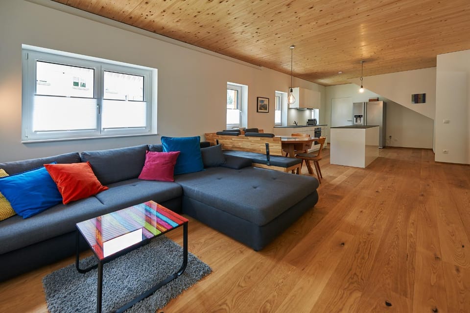 Kitchen or kitchenette, Living room, Dining area