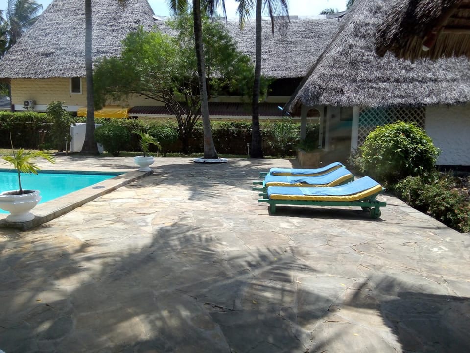 Patio, Day, Garden, Garden view, Pool view, Swimming pool, sunbed