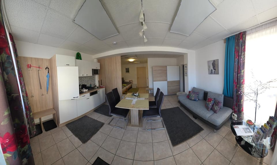 Kitchen or kitchenette, Living room, Dining area