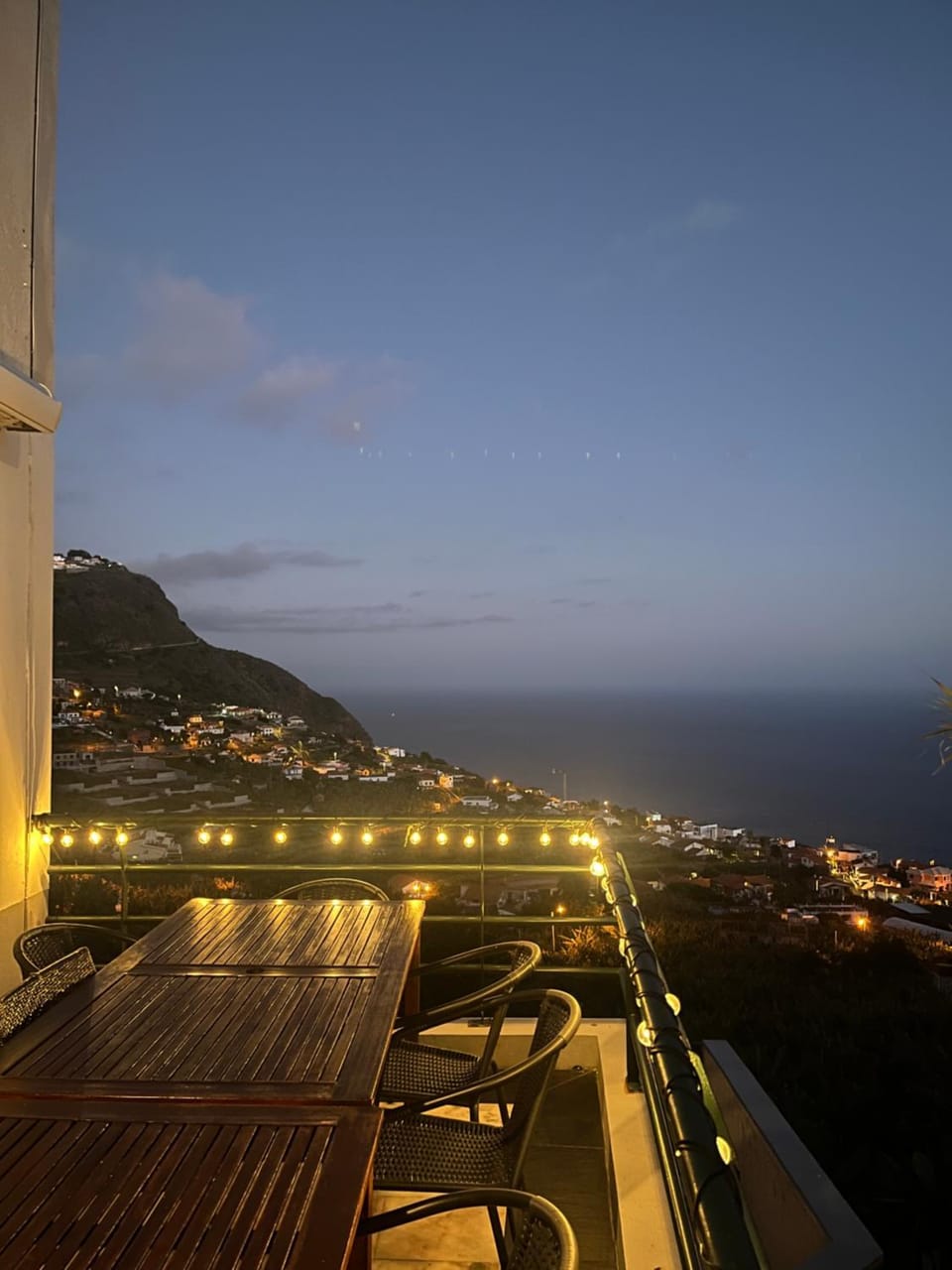 Night, Natural landscape, View (from property/room), Balcony/Terrace, Mountain view, Sea view