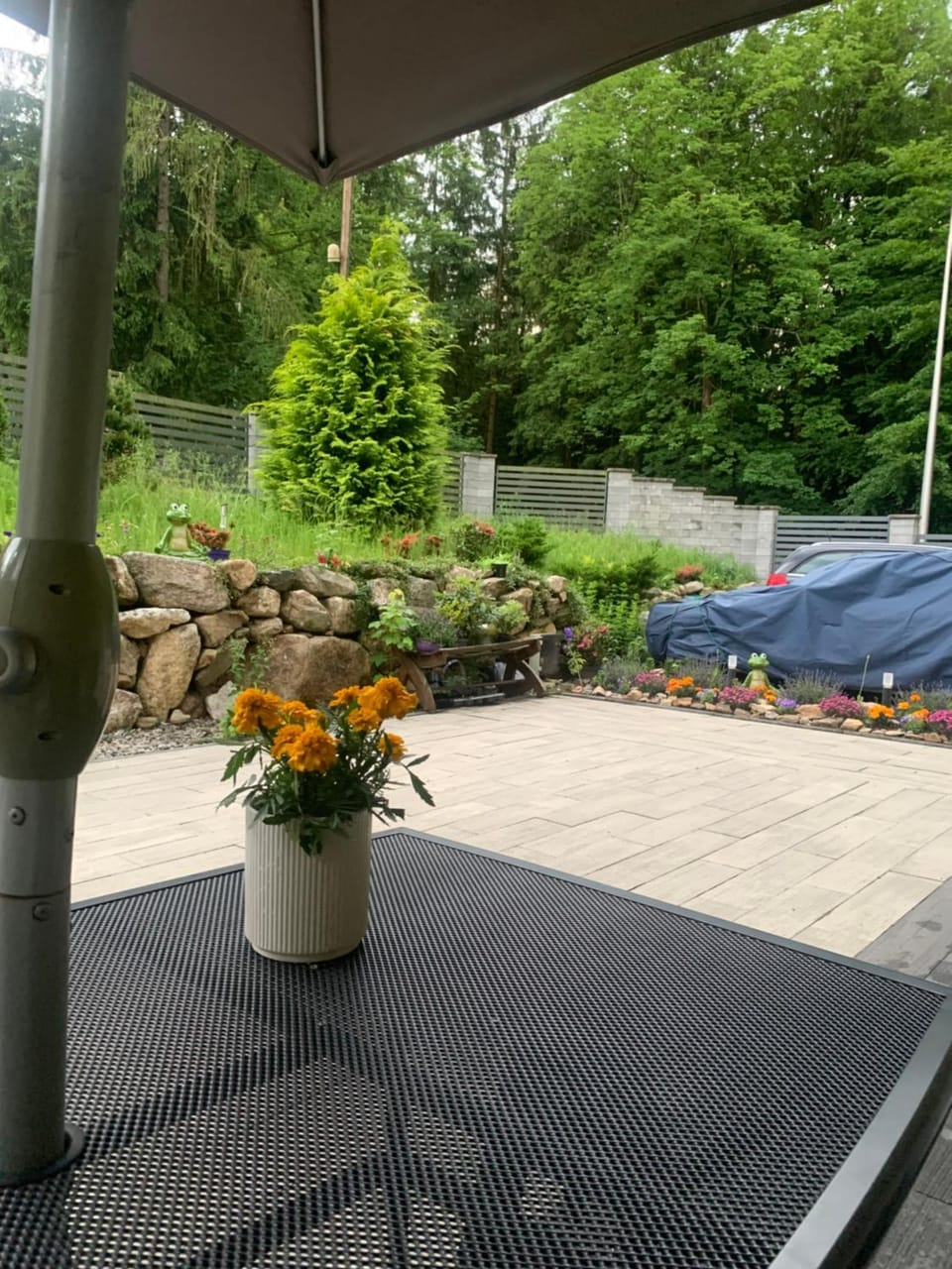 Spring, Day, Natural landscape, Garden, Balcony/Terrace, Seating area, Garden view