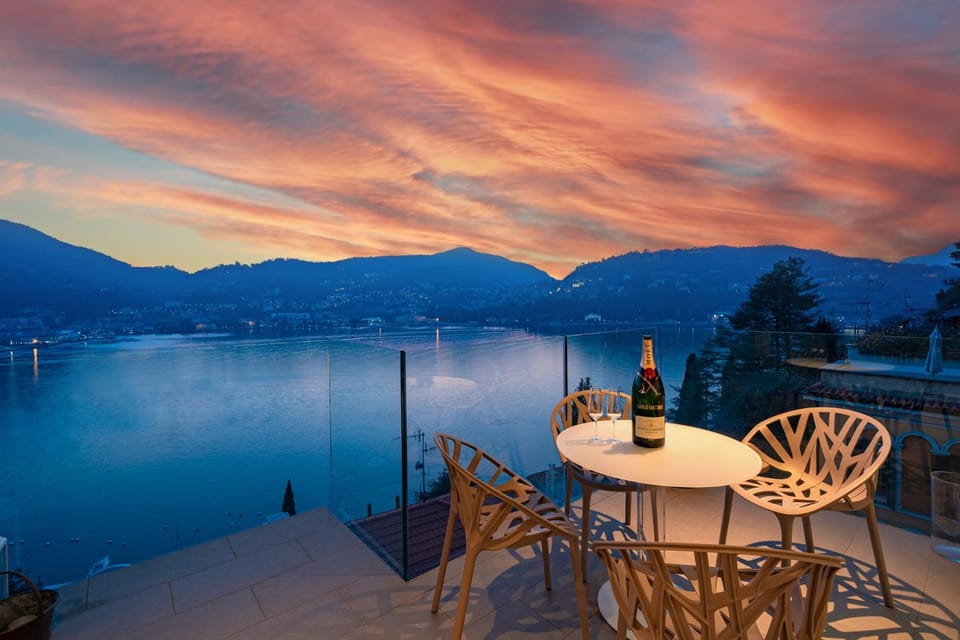 Lake view, Sunset