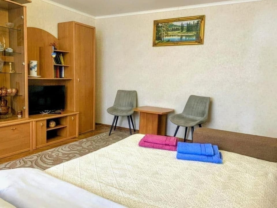 Bed, Library, TV and multimedia, Photo of the whole room, Seating area, Bedroom, towels, wardrobe
