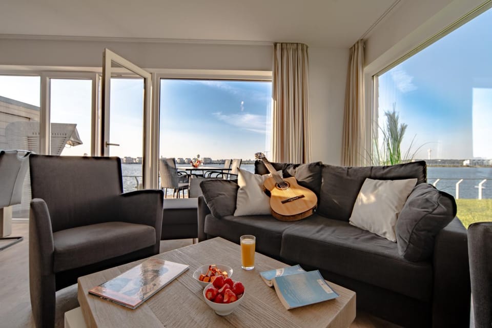 Living room, Seating area, Sea view