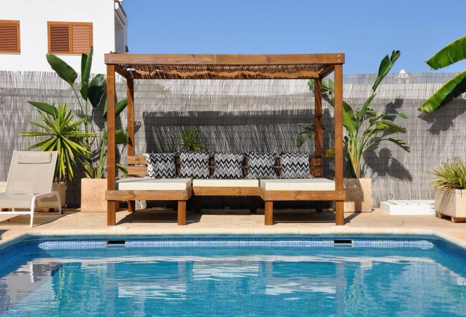 Pool view, sunbed