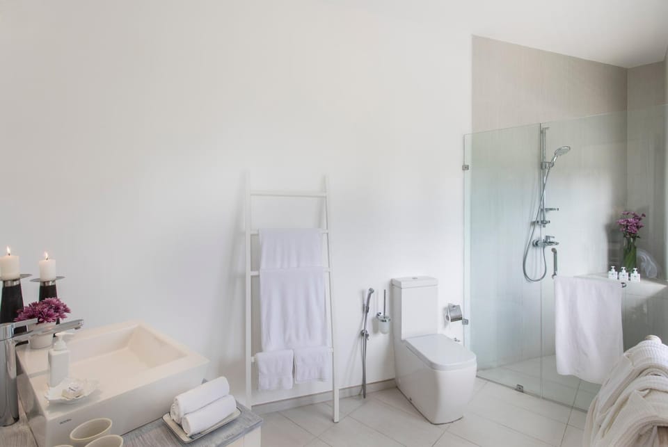 Bathroom, towels