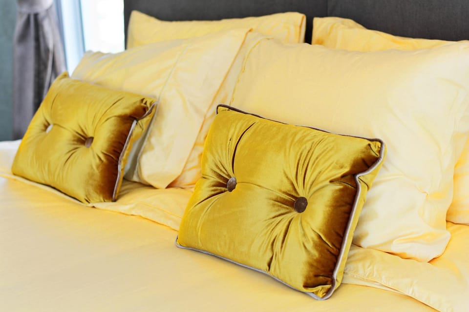 Bed, Decorative detail, Bedroom
