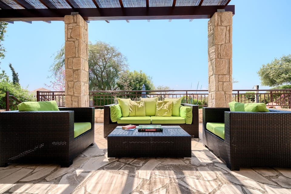 Patio, Balcony/Terrace, Seating area, Garden view, Sea view