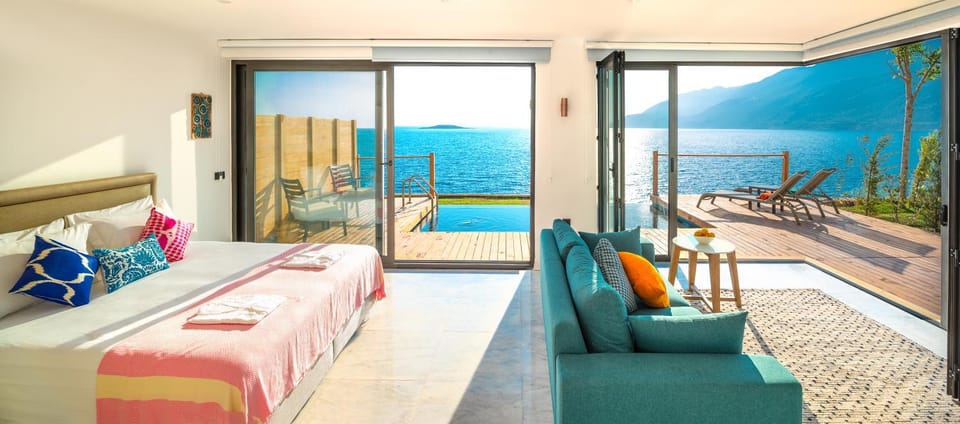 Balcony/Terrace, Living room, Seating area, Sea view