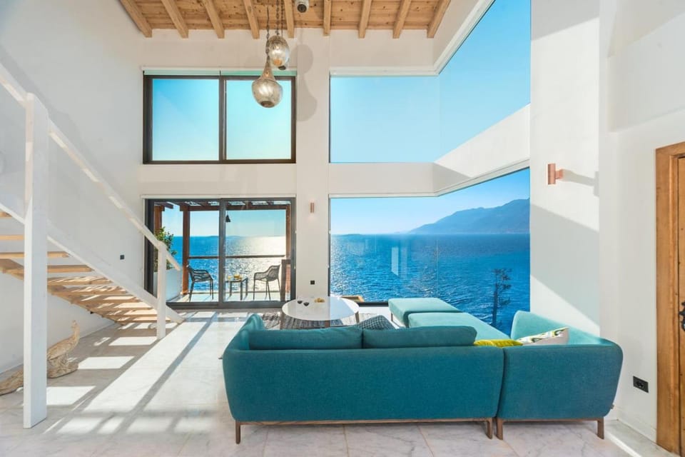 Living room, Seating area, Sea view