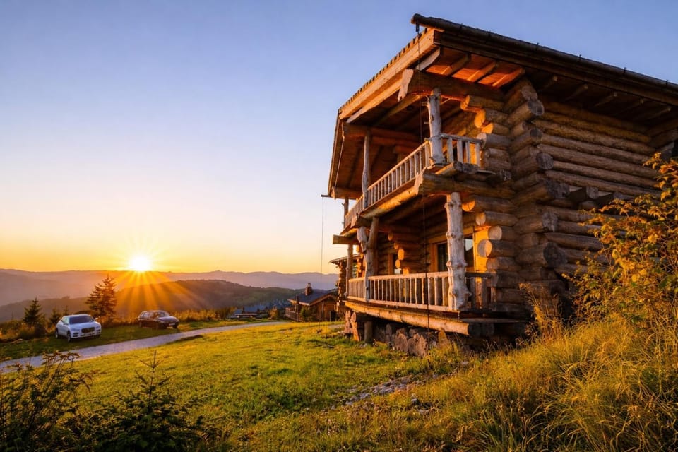 Property building, Day, Natural landscape, Mountain view, Sunrise
