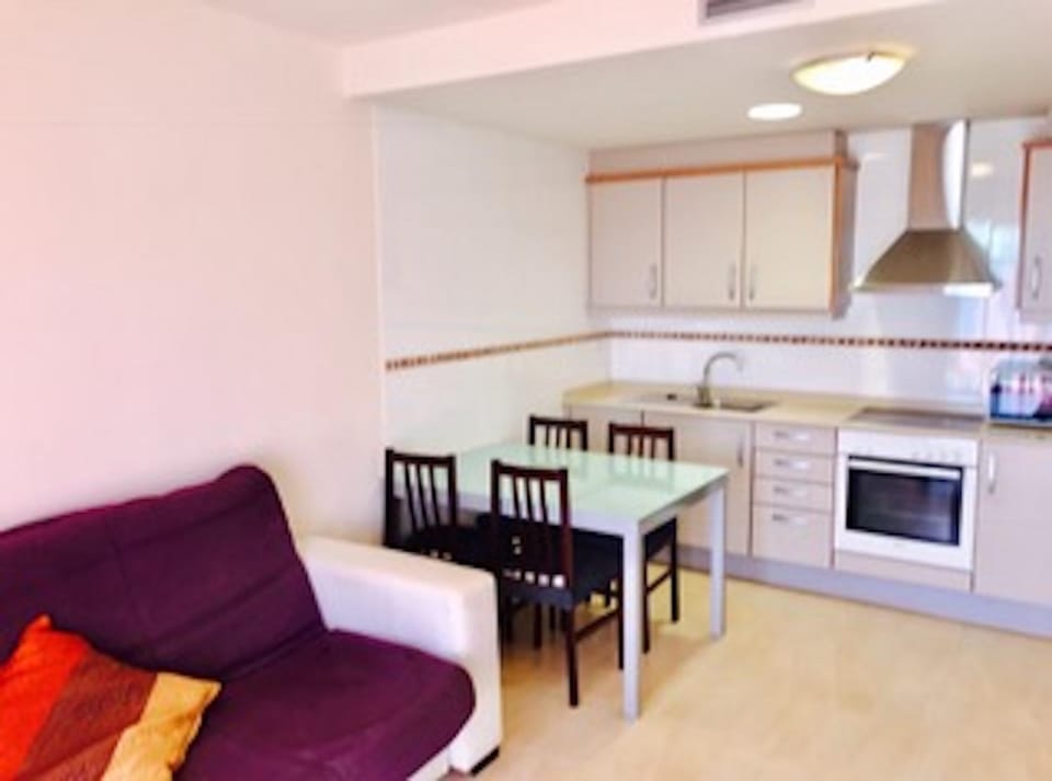 Kitchen or kitchenette, Living room, Dining area
